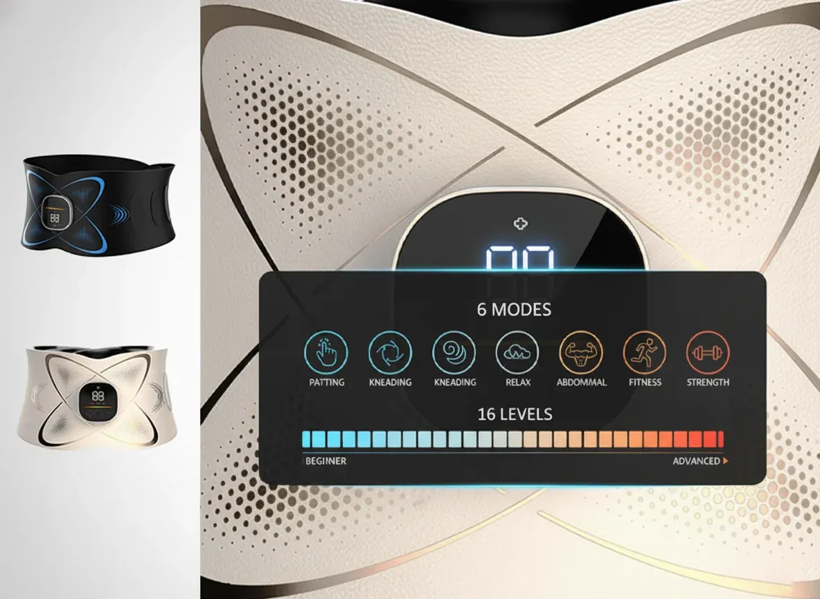 Slendertone promotional banner highlighting product features